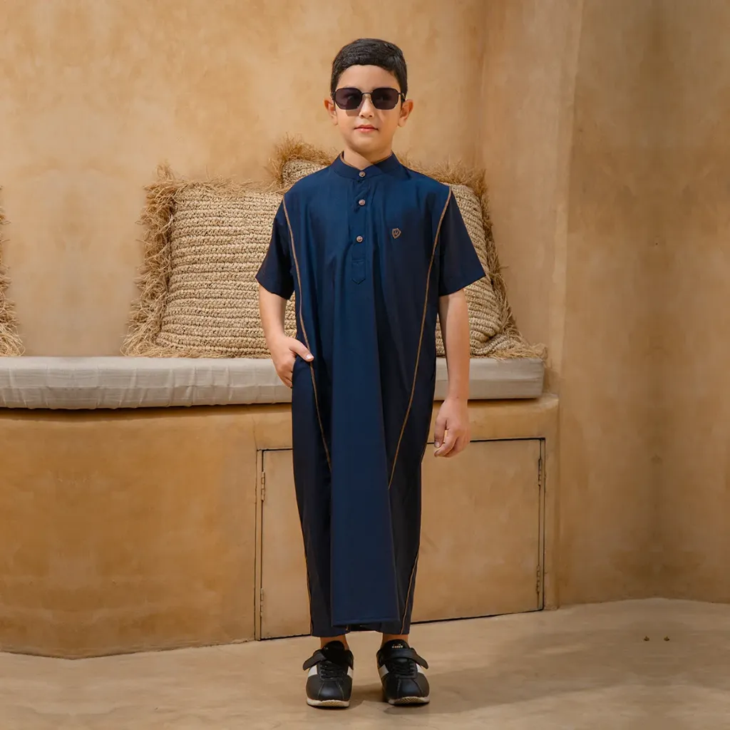 Jubah Fawaz Navy Kids